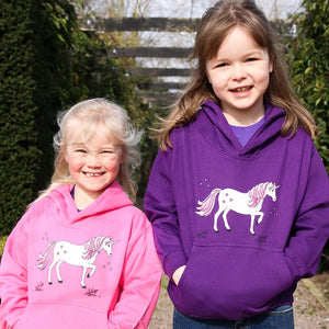 British Country Collection Dancing Unicorn Childs Hoodie