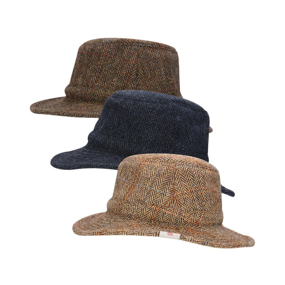 W & H Harris Tweed Berkeley Fedora Hat